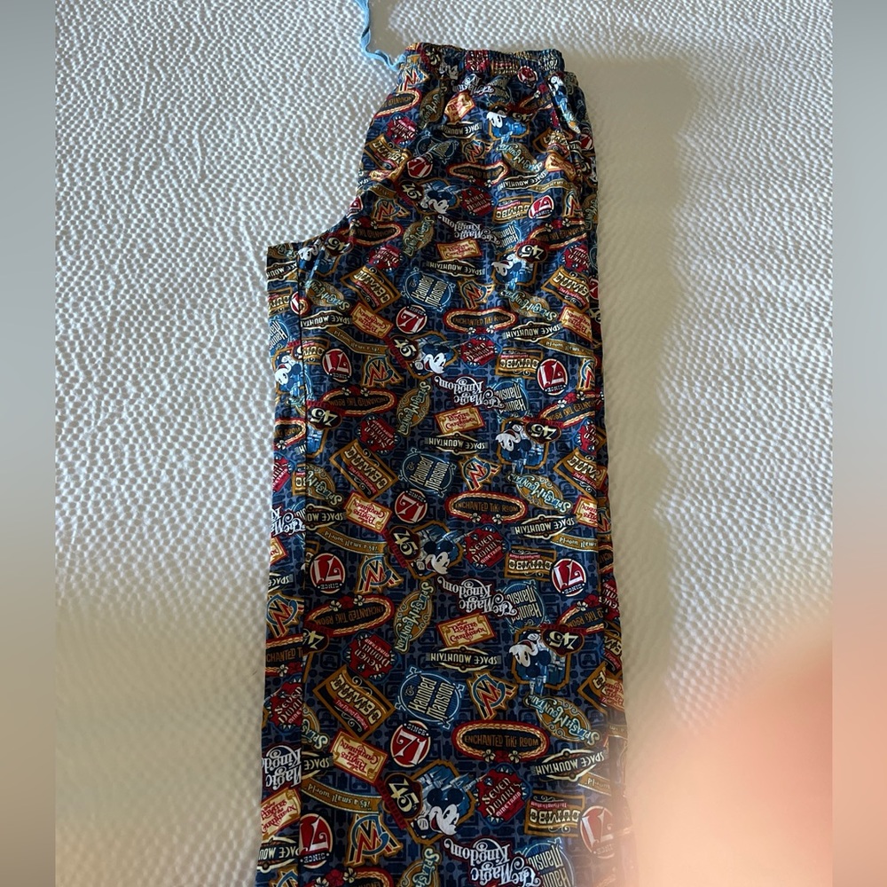 Disney 45yr Anniversary Magic Kingdom Pajama Cotton Lounge Pants Men L